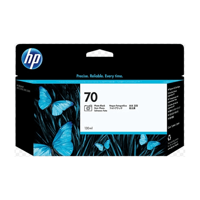 Cartucho de tinta DesignJet HP 70 de 130 ml negro fotográfico | NYSI Soluciones Cartucho de tinta DesignJet HP 70 de 130 ml negro fotográfico | NYSI Soluciones