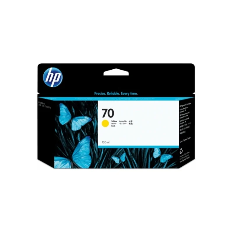Cartucho de tinta DesignJet HP 70 de 130 ml amarillo | NYSI Soluciones