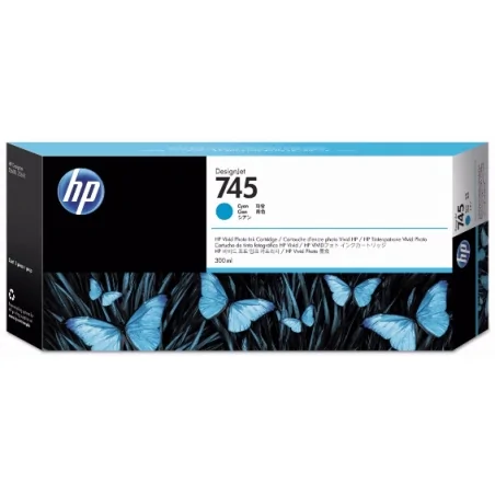 Cartucho de tinta DesignJet HP 745 de 300 ml cian | NYSI Soluciones