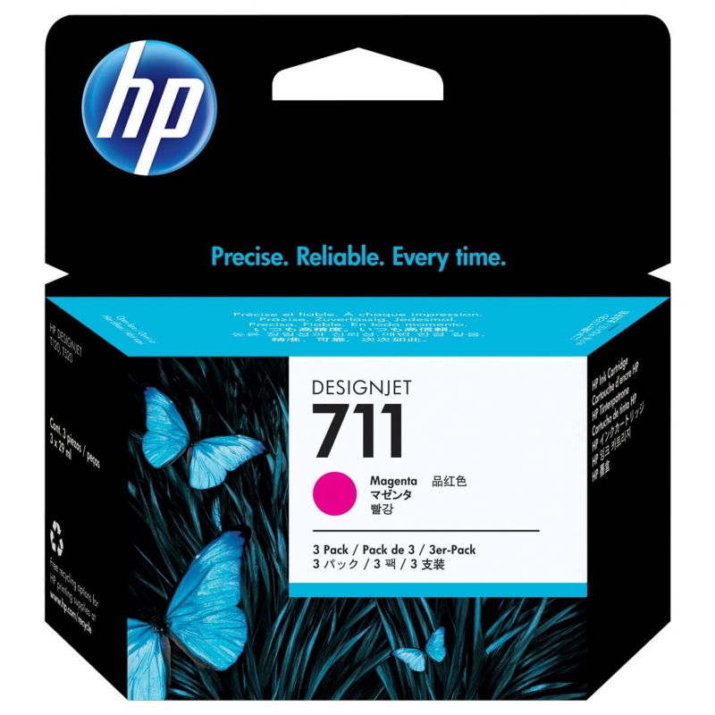 TINTA HP 711 29 ML 3PACK (3 CARTUCHOS) MAGENTA ORIGINAL (CZ135A) | NYSI Soluciones TINTA HP 711 29 ML 3PACK (3 CARTUCHOS) MAGENTA ORIGINAL (CZ135A) | NYSI Soluciones