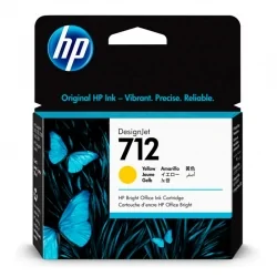 Tinta HP 712 29 ML Amarilla Original (3ED69A) | Tienda NYSI